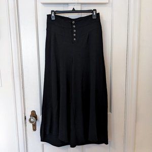 Anthropologie Ett:Twa Black Knit Cropped Wide Leg High Waisted Lucerne Pants